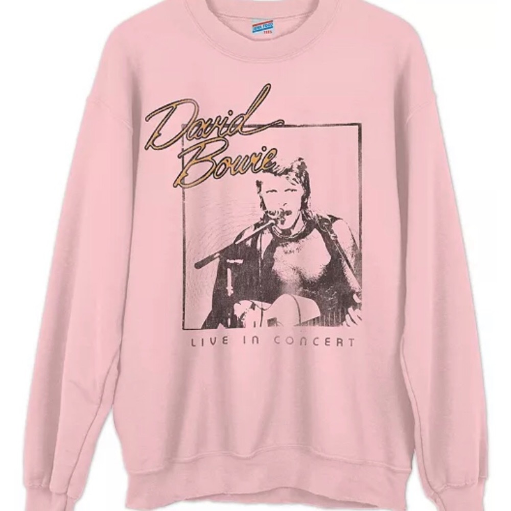 Bowie Live In Concert Pink Sweatshirt